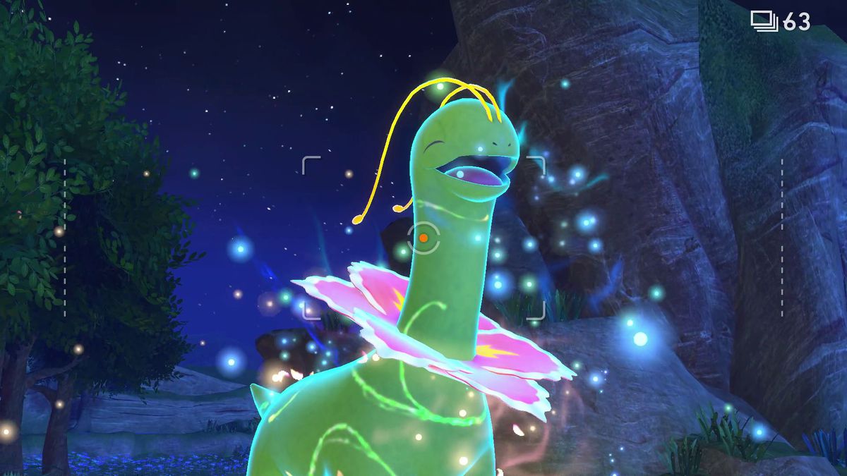 Un Meganium brille avec l'énergie Illumina dans New Pokémon Snap