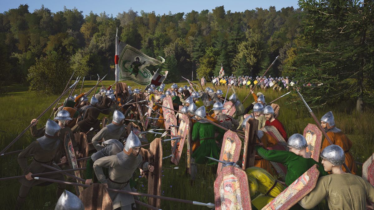 A medieval battle in the woods