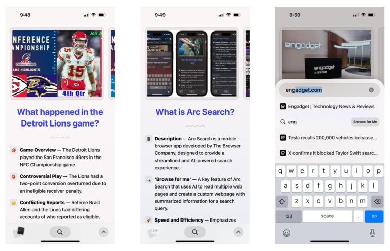 Le navigateur Arc arrive sur l’iPhone sous la forme d’un outil de recherche simplifié alimenté par l’IA