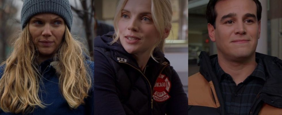 From L to R: Tracy Spiridakos on Chicago P.D./Kara Killmer and Alberto Rosende on Chicago Fire.