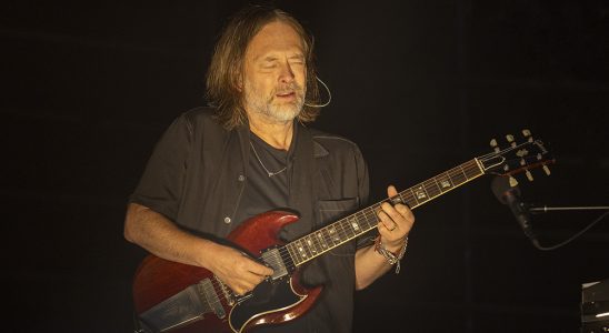 CHICAGO, ILLINOIS - JULY 21: Thom Yorke of The Smile performs during the Pitchfork Music Festival Day 1 at Union Park on July 21, 2023 in Chicago, Illinois. (Photo by Barry Brecheisen/Getty Images)