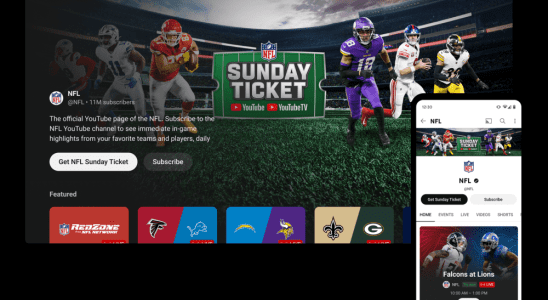 YouTube TV - Sunday Ticket