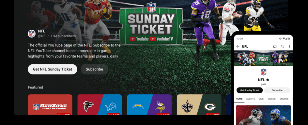 YouTube TV - Sunday Ticket