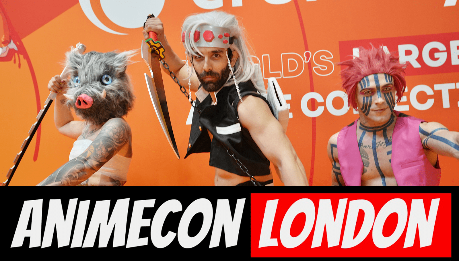 Anime Con London cosplayers pose