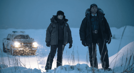 Police detectives Liz Danvers and Evangeline Navarro stand together