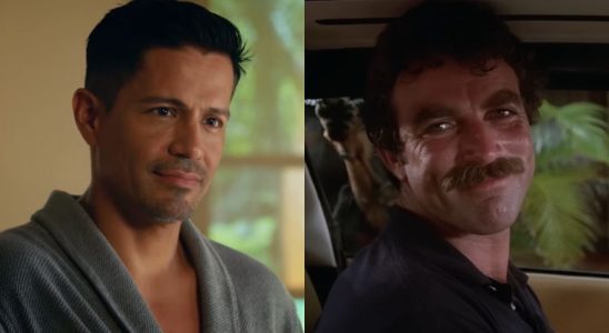 jay hernandez and tom selleck as their respective thomas magnum counterparts.