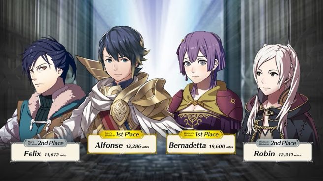 Résultats de la huitième manche de Fire Emblem Heroes Choisissez vos légendes