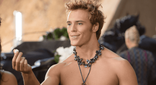 Sam Claflin as Finnick Odair in "The Hunger Games: Catching Fire"