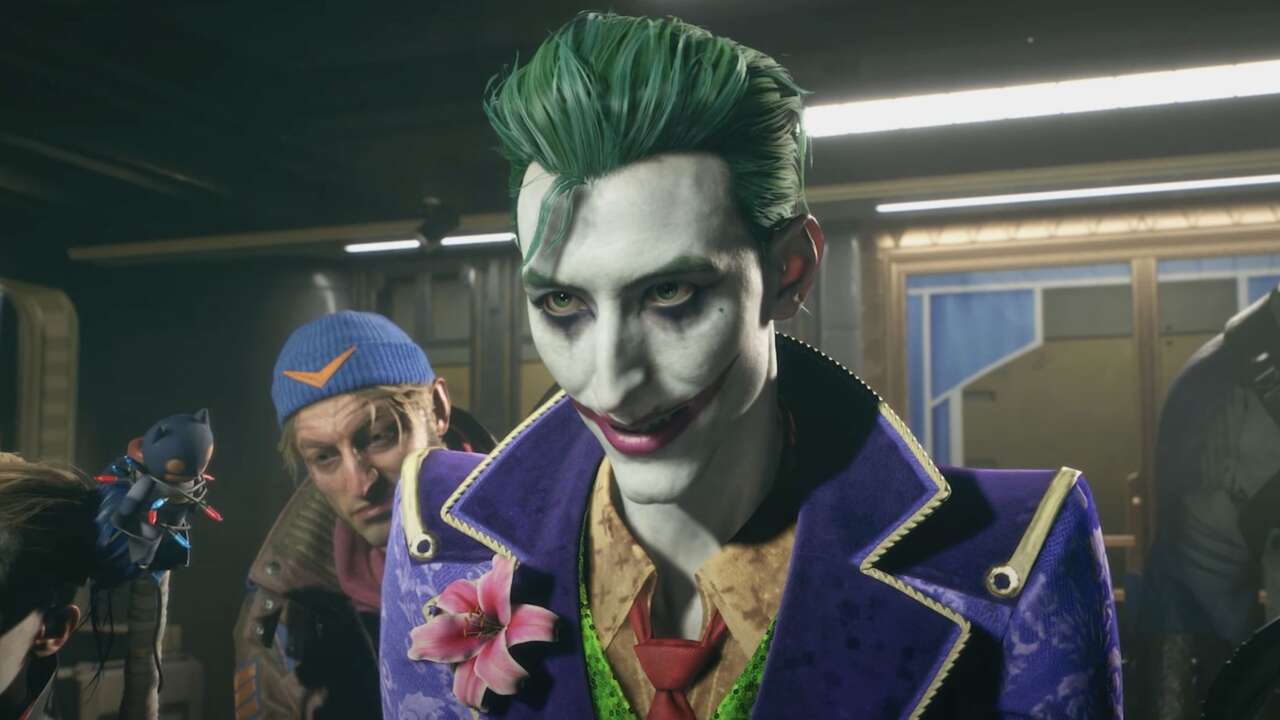 Suicide Squad : Kill The Justice League montre le Joker patinant sur un parapluie propulsé par une fusée
