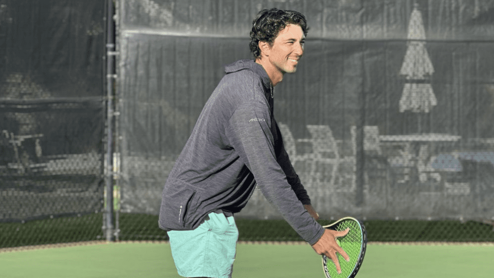 Joey Graziadei of The Bachelor playing Tennis