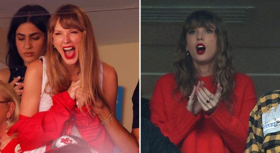 Taylor Swift cheers for Travis Kelce during football games