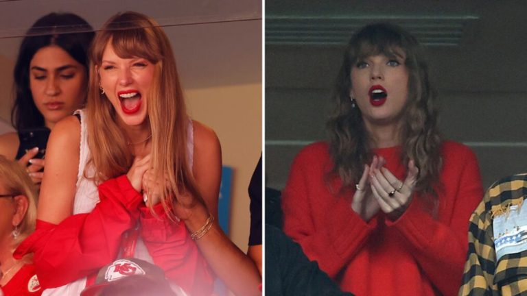 Taylor Swift cheers for Travis Kelce during football games