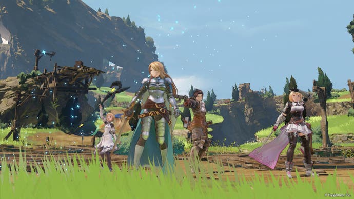 Capture d'écran de Granblue Fantasy Relink montrant le groupe ayant terminé une quête.