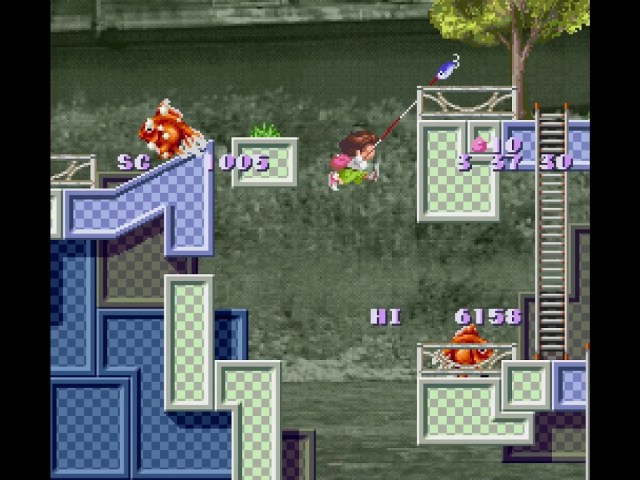 Umihara Kawase lutte plus longtemps avec des poissons à pattes