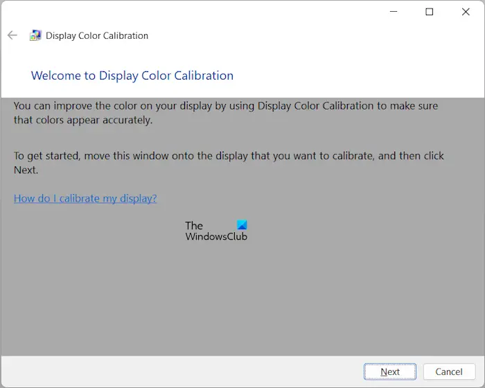 Afficher l’étalonnage des couleurs Windows 11