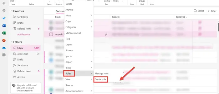 Comment trier les e-mails dans Outlook par raccourci de l'expéditeur