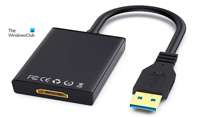 Débranchez et rebranchez l'adaptateur USB vers HDMI