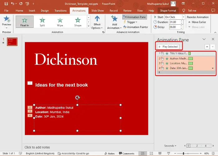 Les animations ne fonctionnent pas dans PowerPoint sous Windows