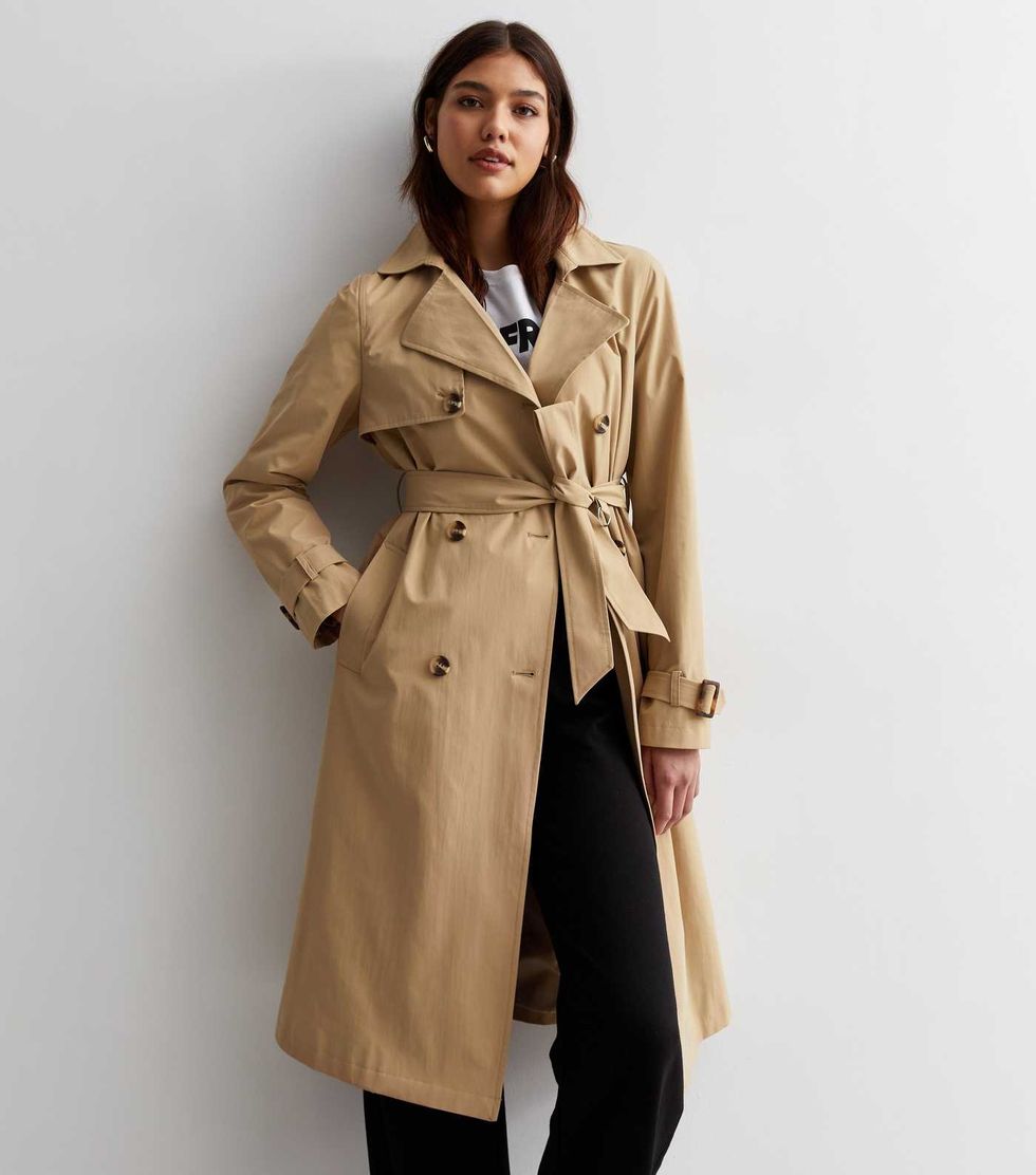 Grand trench-coat formel ceinturé