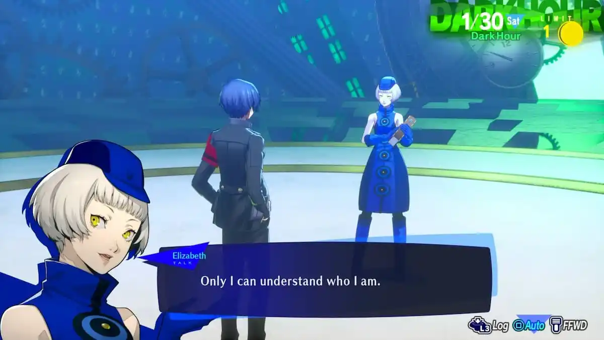 Elizabeth dans Persona 3 recharger