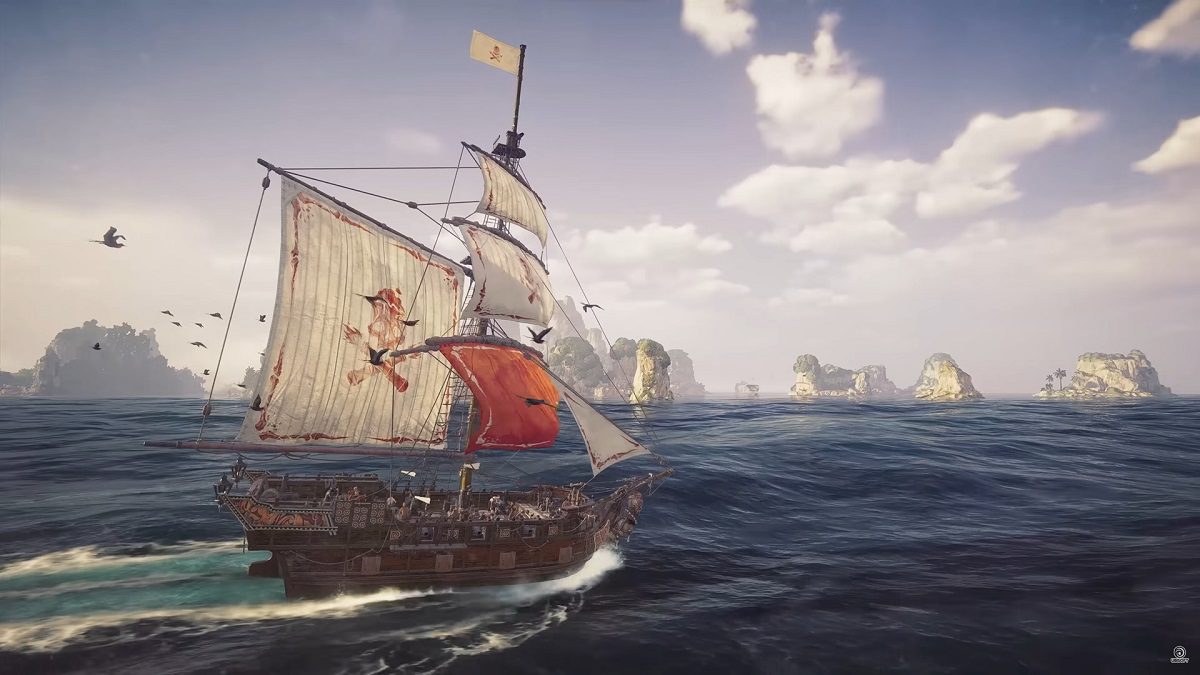 Image of pirate ship sailing the seven seas during daytime in Skull & Bones.