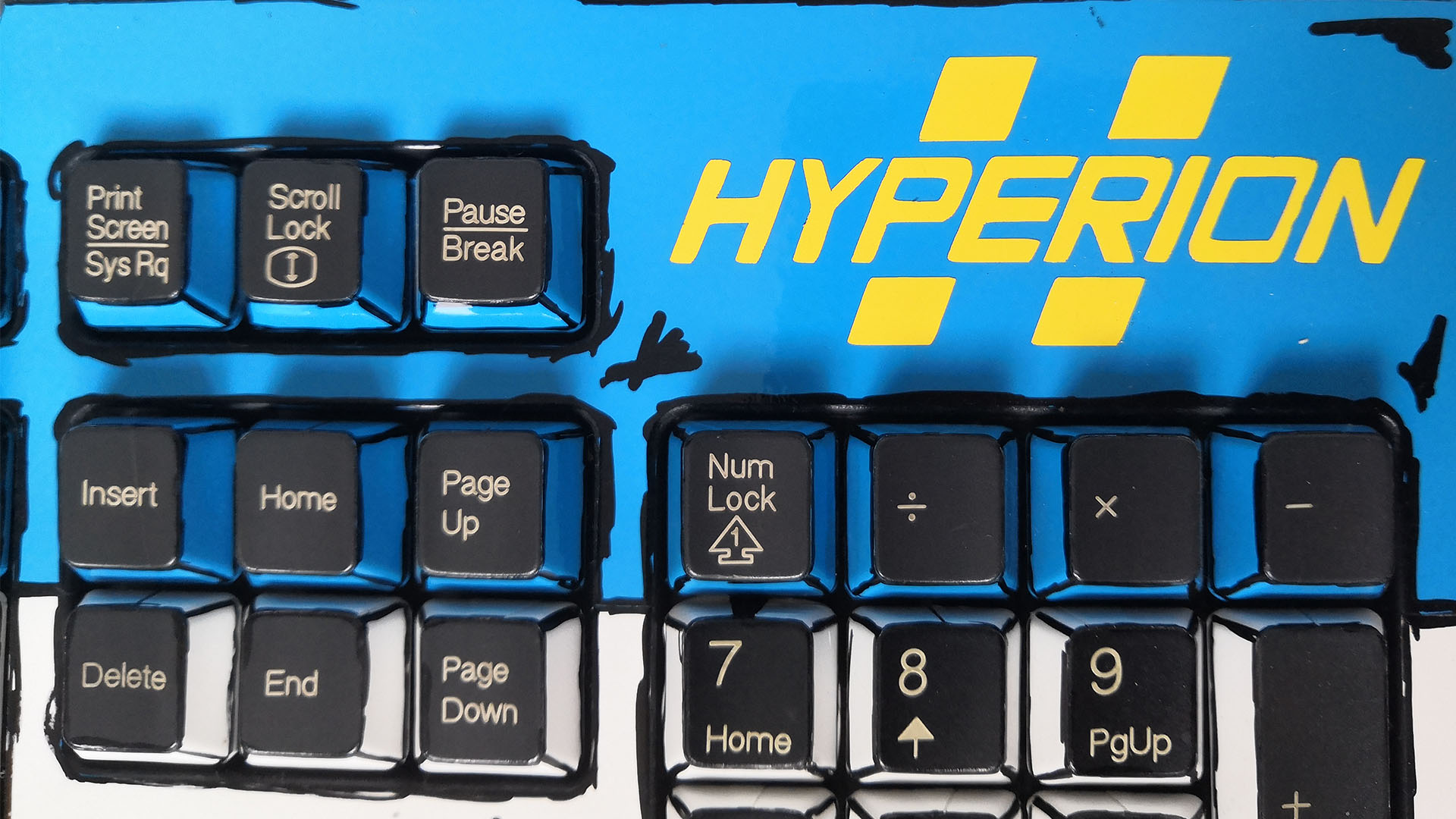 Un clavier enveloppé de vinyle qui ressemble au cel-shading de Borderlands