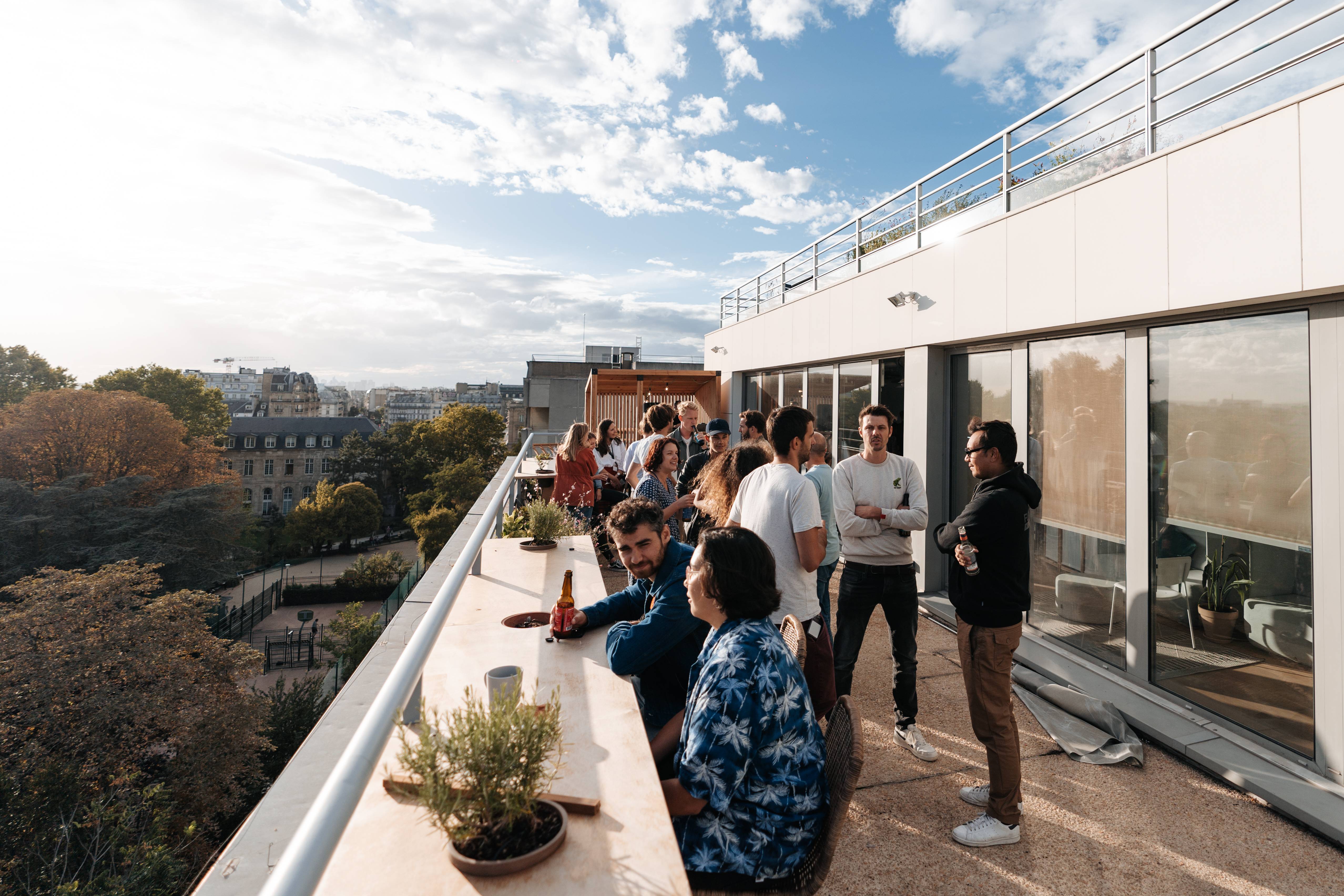 Le toit du bureau d'Alan