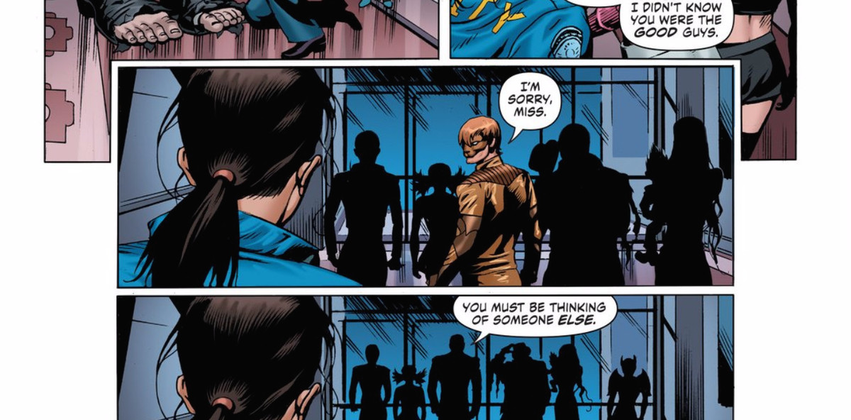 Une image recadrée de plusieurs panneaux de Secret Six