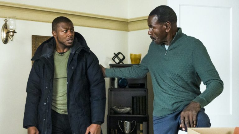 Edwin Hodge as Special Agent Ray Cannon and Steven Williams as Ray Cannon Sr. — 