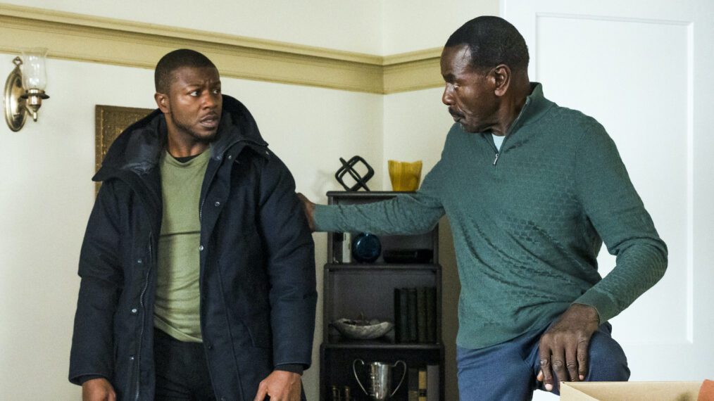 Edwin Hodge as Special Agent Ray Cannon and Steven Williams as Ray Cannon Sr. — 