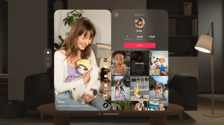 Apple Vision Pro dispose désormais d’une application native TikTok