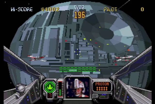 Approche de l'étoile de la mort de Star Wars Arcade