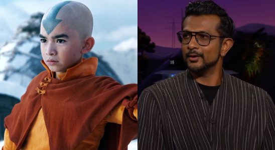 From left to right: Gordon Cormier as Aang in Avatar: The Last Airbender and Utkarsh Ambudkar on the Late Late Show.