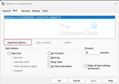 Configuration du système - Démarrage