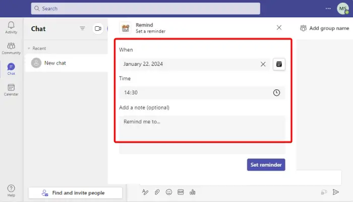 Configurer des rappels récurrents dans Microsoft Teams