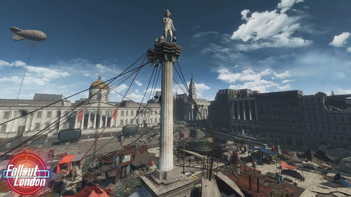 Fallout London: Nelson's Column in Trafalgar Square, London.