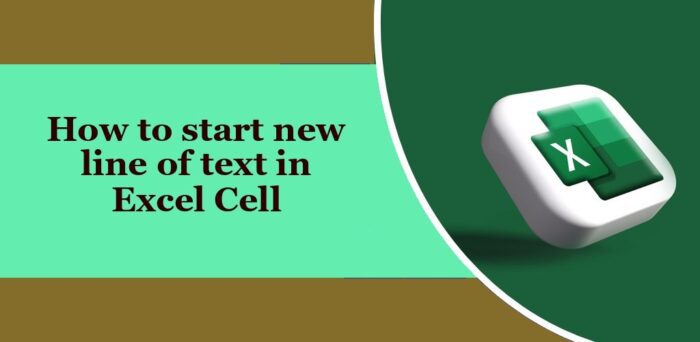 Comment démarrer une nouvelle ligne de texte dans une cellule Excel