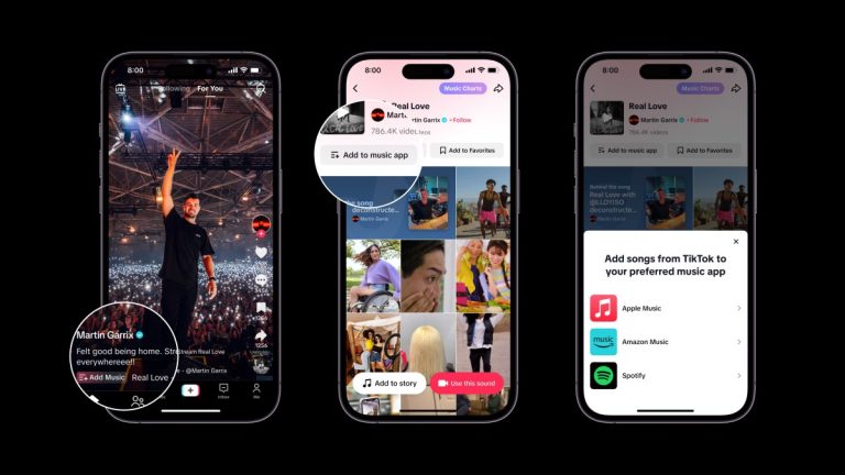 TikTok lance sa fonctionnalité « Ajouter à l’application Musique » disponible dans plus de 160 pays