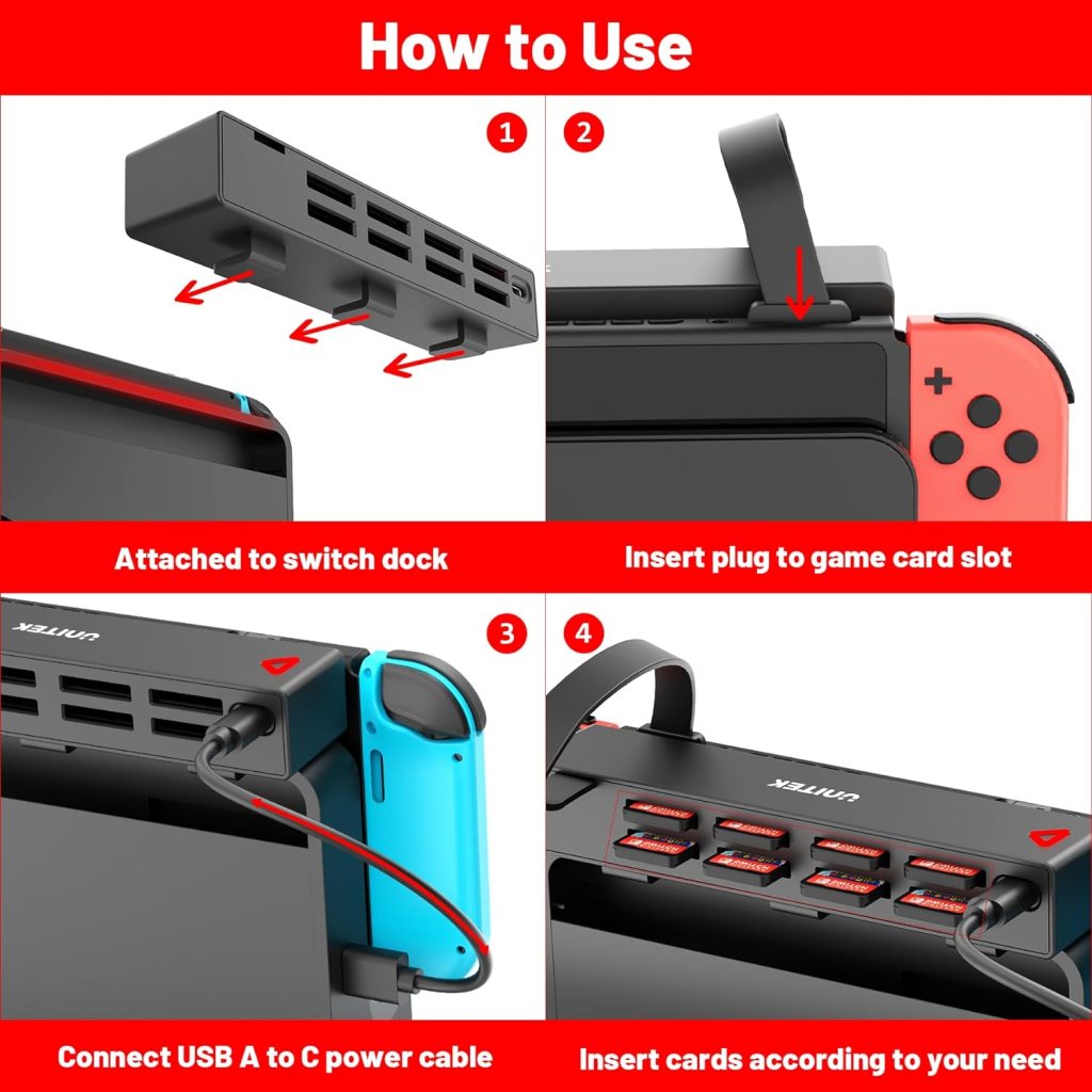 Lecteur de carte de jeu Unitek multi-port Switch avec examen à distance 564