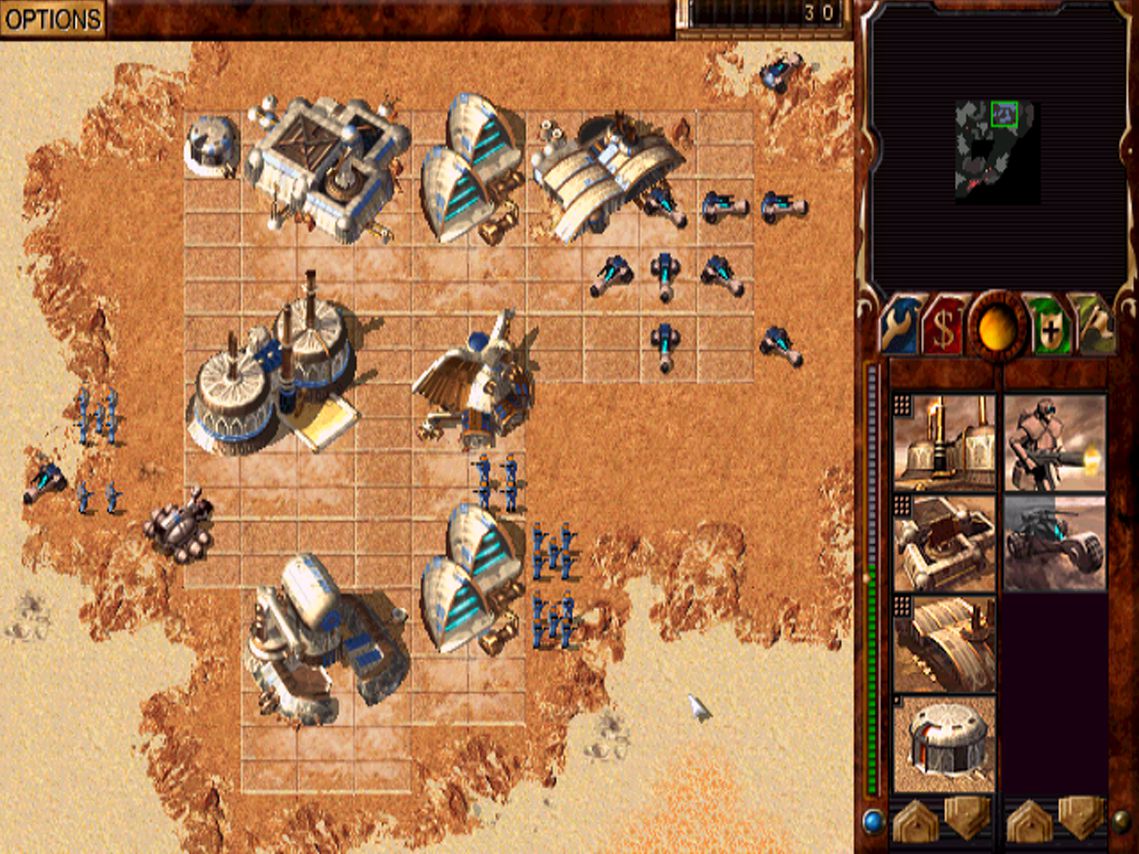 Une capture d'écran de Dune 2000