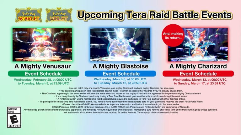 Pokémon Scarlet et Violet obtiennent de nouvelles batailles Tera Raid
