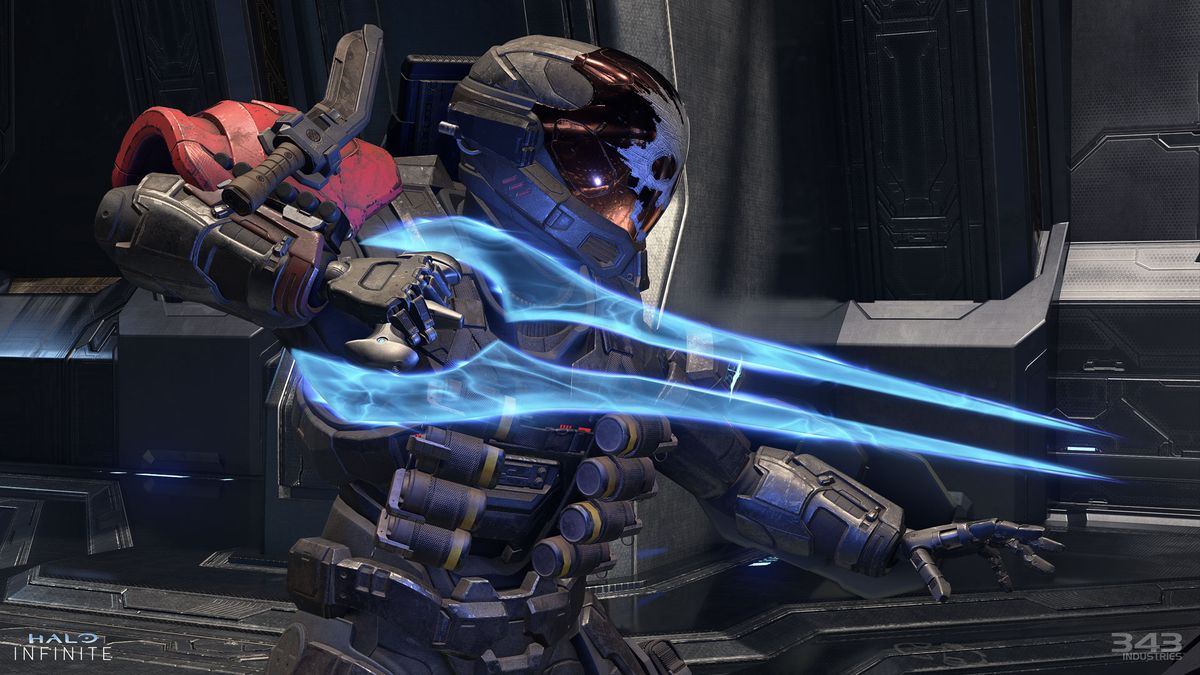 Halo Infinite screenshot showing Spartan combat