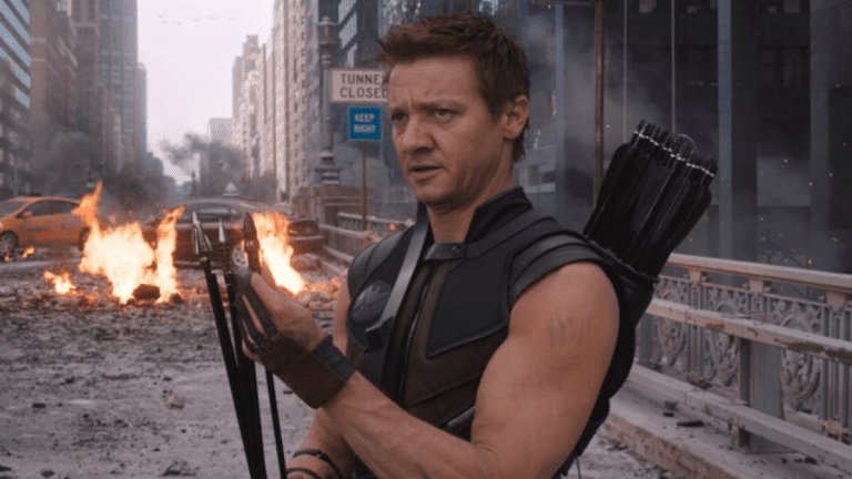 Jeremy Renner as Hawkeye in Avengers 2012