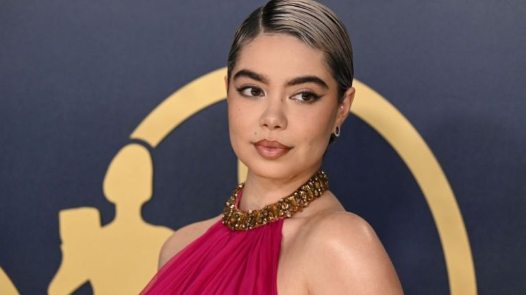 Auli'i Cravalho at the 30th Annual Screen Actors Guild Awards held at the Shrine Auditorium and Expo Hall on February 24, 2024 in Los Angeles, California. (Photo by Gilbert Flores/Variety via Getty Images)