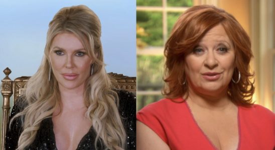 Brandi Glanville and Caroline Manzo in confessionals side by side