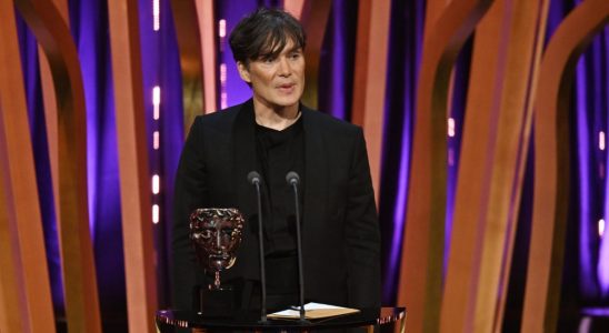 LONDON, ENGLAND - FEBRUARY 18: Cillian Murphy accepts the Leading Actor Award for 'Oppenheimer' during the 2024 EE BAFTA Film Awards, held at the Royal Festival Hall on February 18, 2024 in London, England.