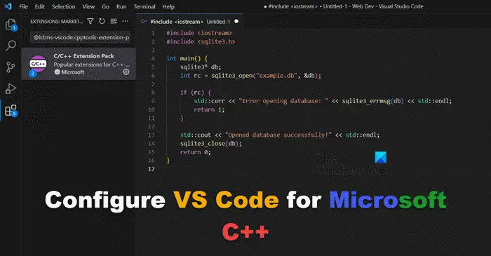 Comment configurer VS Code pour Microsoft C++