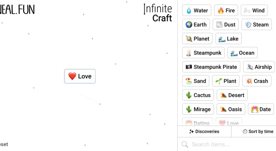 Love in Infinite Craft.