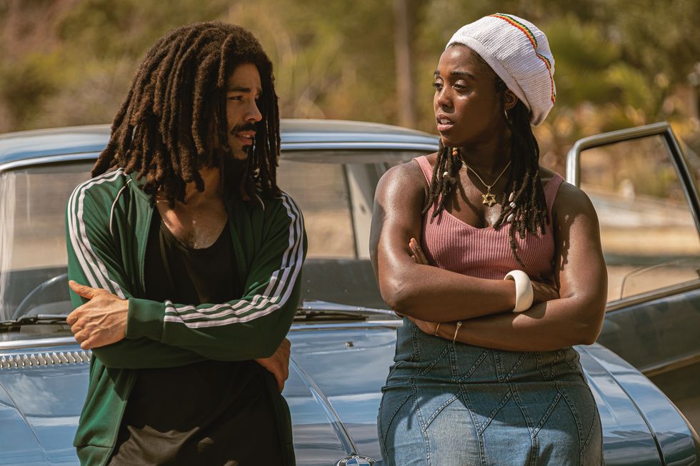 Kingsley Benadir dans le rôle de Bob Marley, Lashana Lynch dans le rôle de Rita Marley, Bob Marley One Love