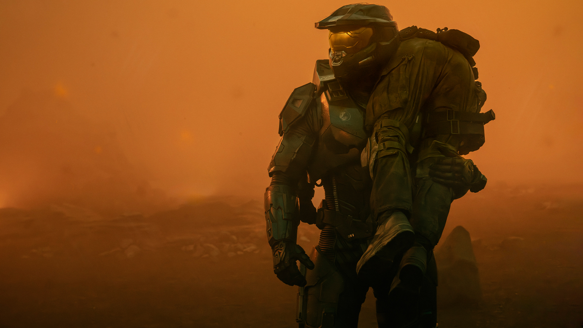 Photo de la saison 2 de Halo montrant Master Chief à portée de main